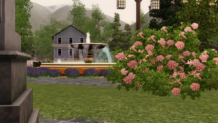 噴水池為公園增添動感。