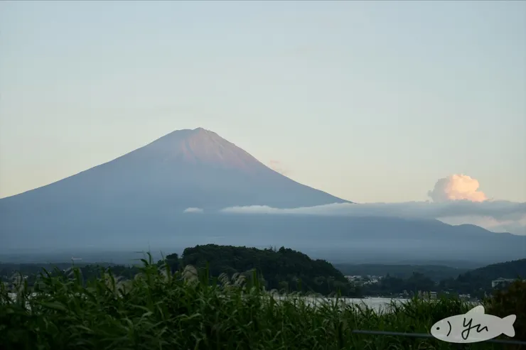 大石公園，用長焦鏡頭拍清晨的富士山