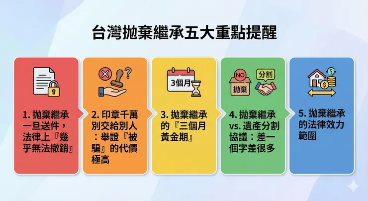 拋棄繼承重點整理圖