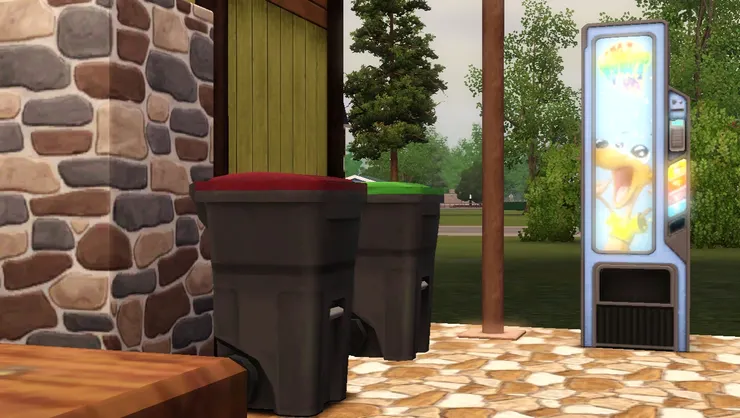 公廁旁也有大型垃圾桶。