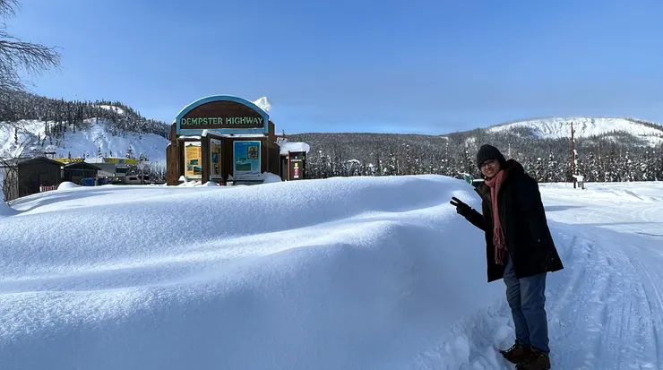 最後與丹普斯特公路立牌合影