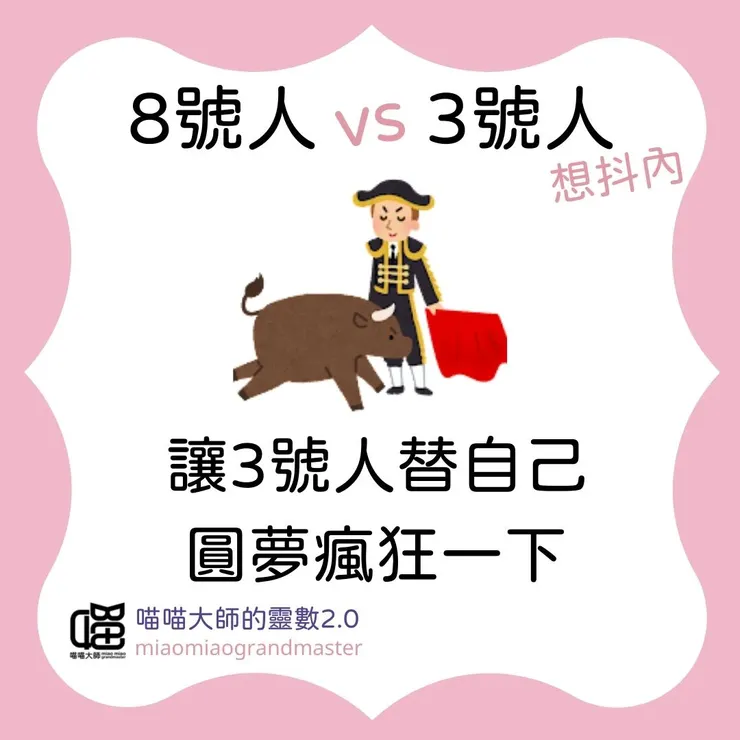 生命靈數8號人 vs 3號人互動

