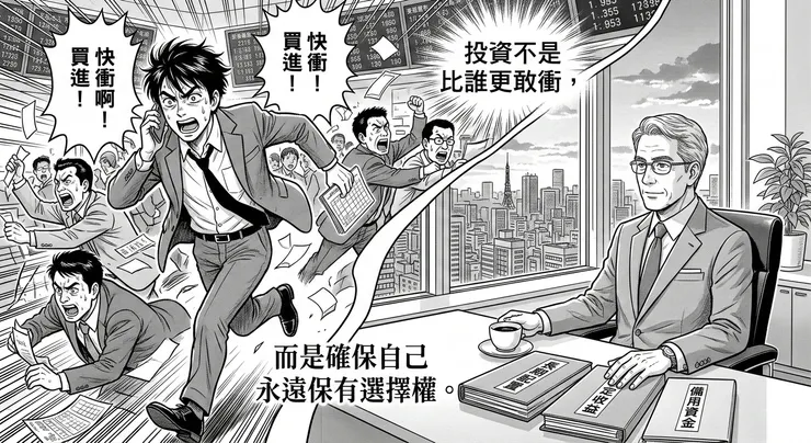 對我而言，投資不是比誰更敢衝。 而是確保自己永遠保有選擇權。