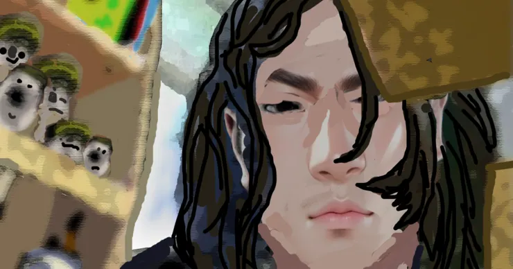 文青臉。（AI+抱城  繪。）