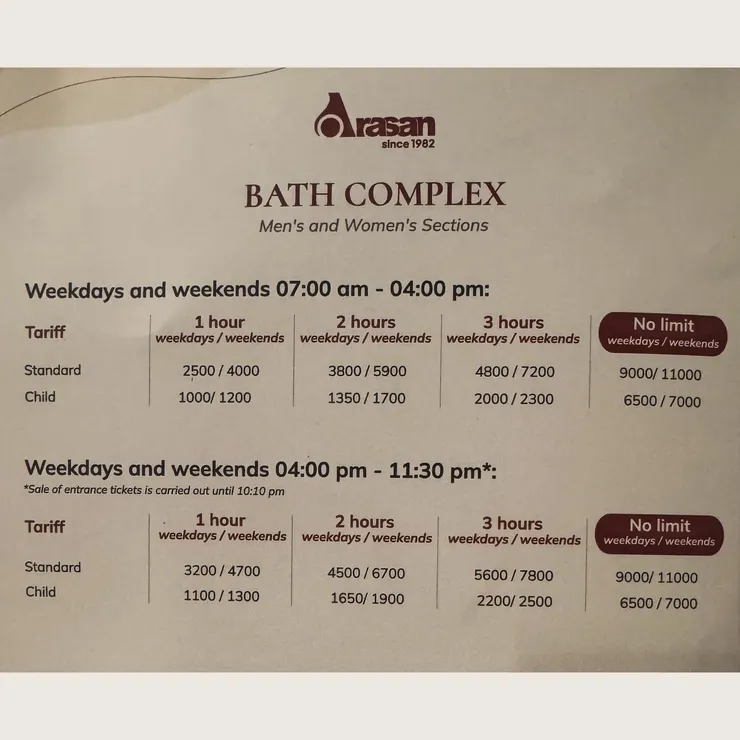 2024年的部分英文價目表，僅供參考