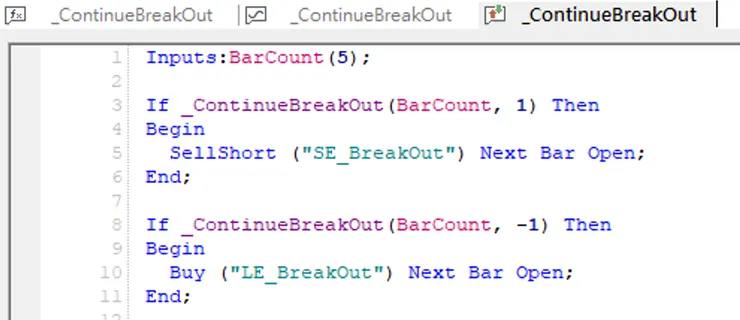 條件成立後，在下根K棒以開盤價買進或賣出