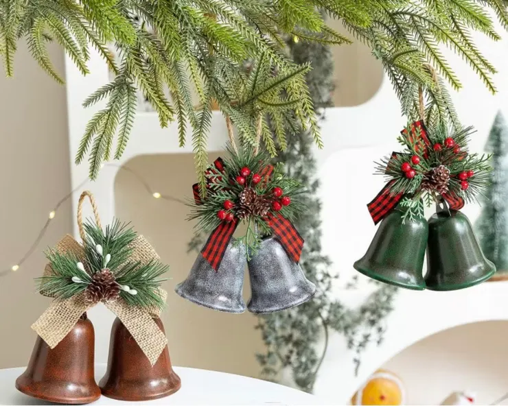 聖誕節復古蝴蝶結鈴鐺
