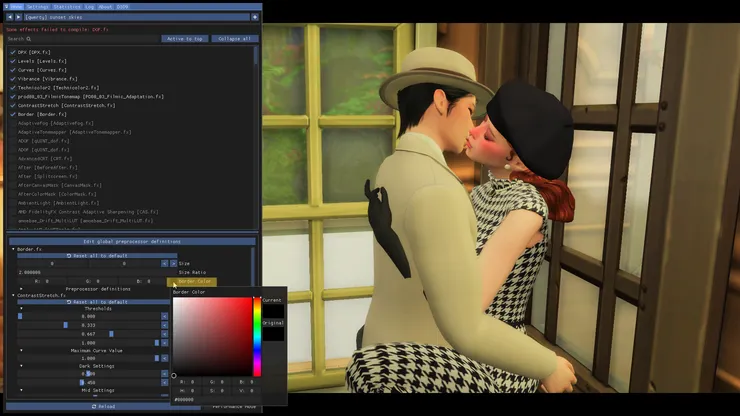 接下來是設定框框顏色