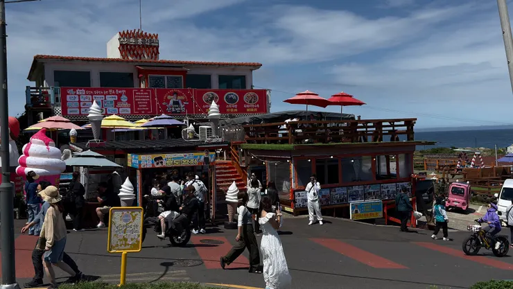 這一段路後坡度大無法騎騎停停