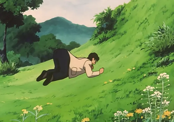 爸爸失戀，在山坡地哭