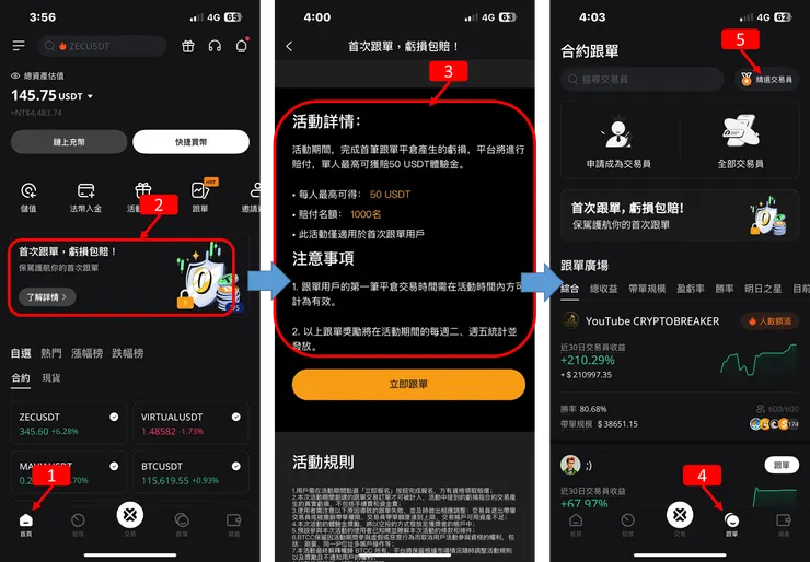 BTCC 合約跟單教學 交易員