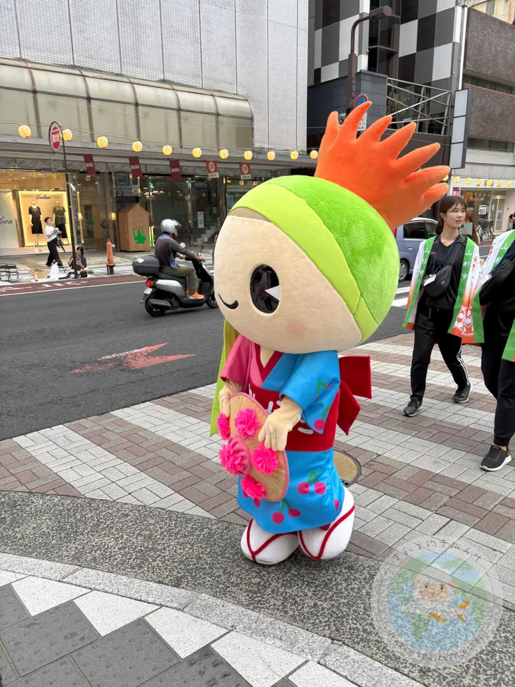 花笠舞祭的人偶  手持花笠  非常可愛吸睛