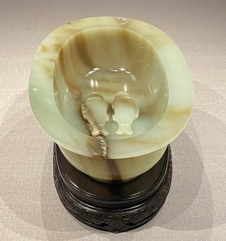 女兒說很喜歡跟魚相關的展品。圖為「乾清宮尋寶—破解天字號玉器密碼」所展文物。