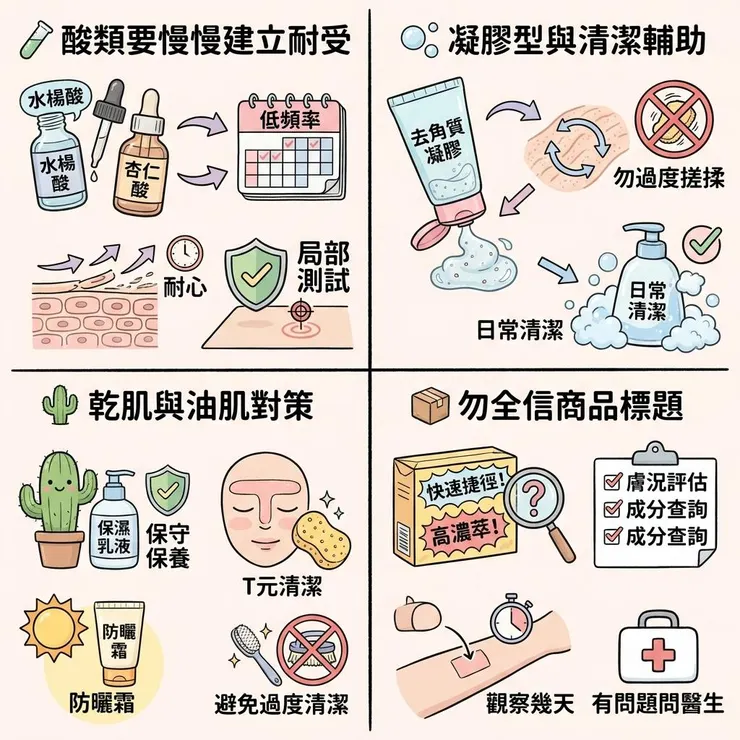 【臉部去角質推薦】2026 敏感肌油肌怎麼選🫧 Dcard、PTT 6 款酸類凝膠比較
