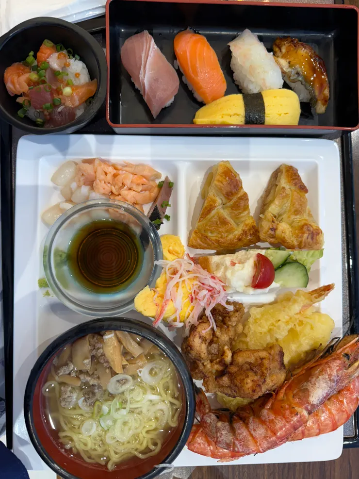 各式各樣的飯店自助餐