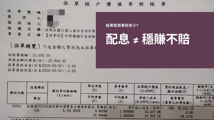 配息 ≠ 穩賺不賠