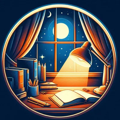 在教室外的燈火