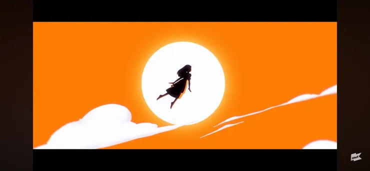 MV中象徵友人的女孩飛至天上