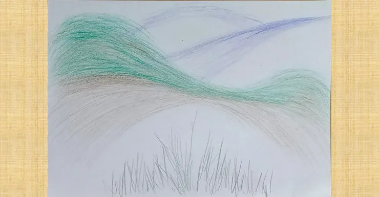 作者直覺繪畫《順流而下》