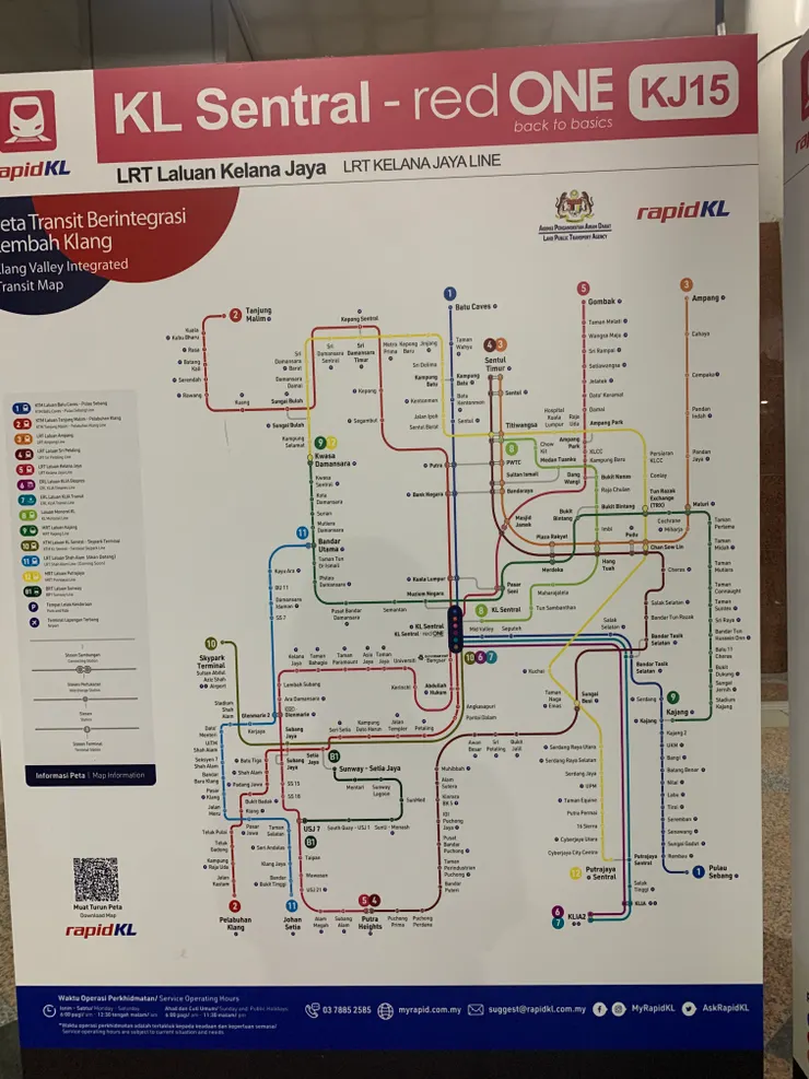 吉隆坡中央車站路線圖