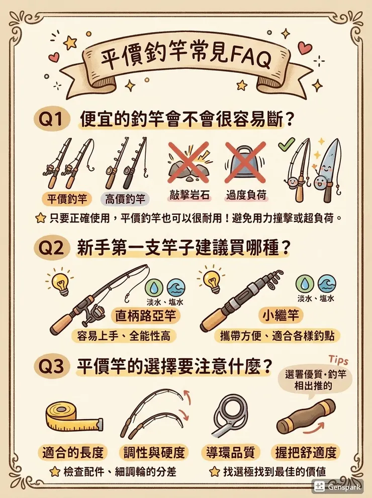 平價釣竿常見問題FAQ