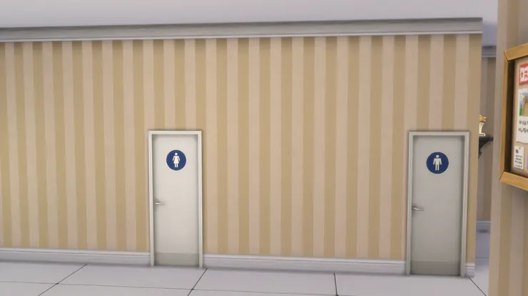 這是教職員的洗手間，因為校務處和教員室都在這層。當然分為男、女廁。