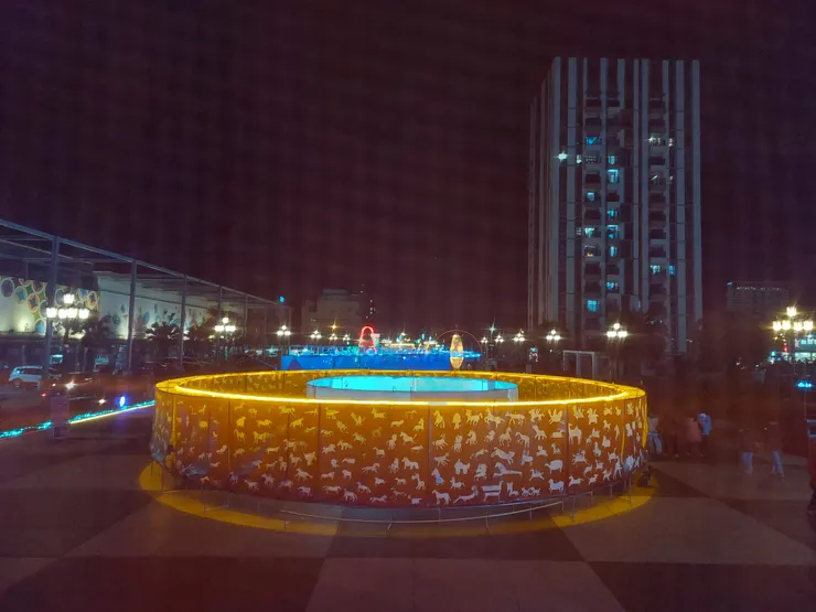 在桃紅空橋看小馬雙環 / 資料來源：我自己