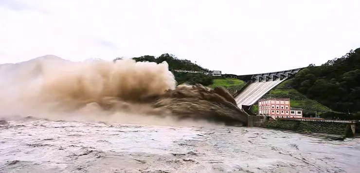 颱風帶來大量泥沙，導致水庫濁度上升。圖：北水分署提供