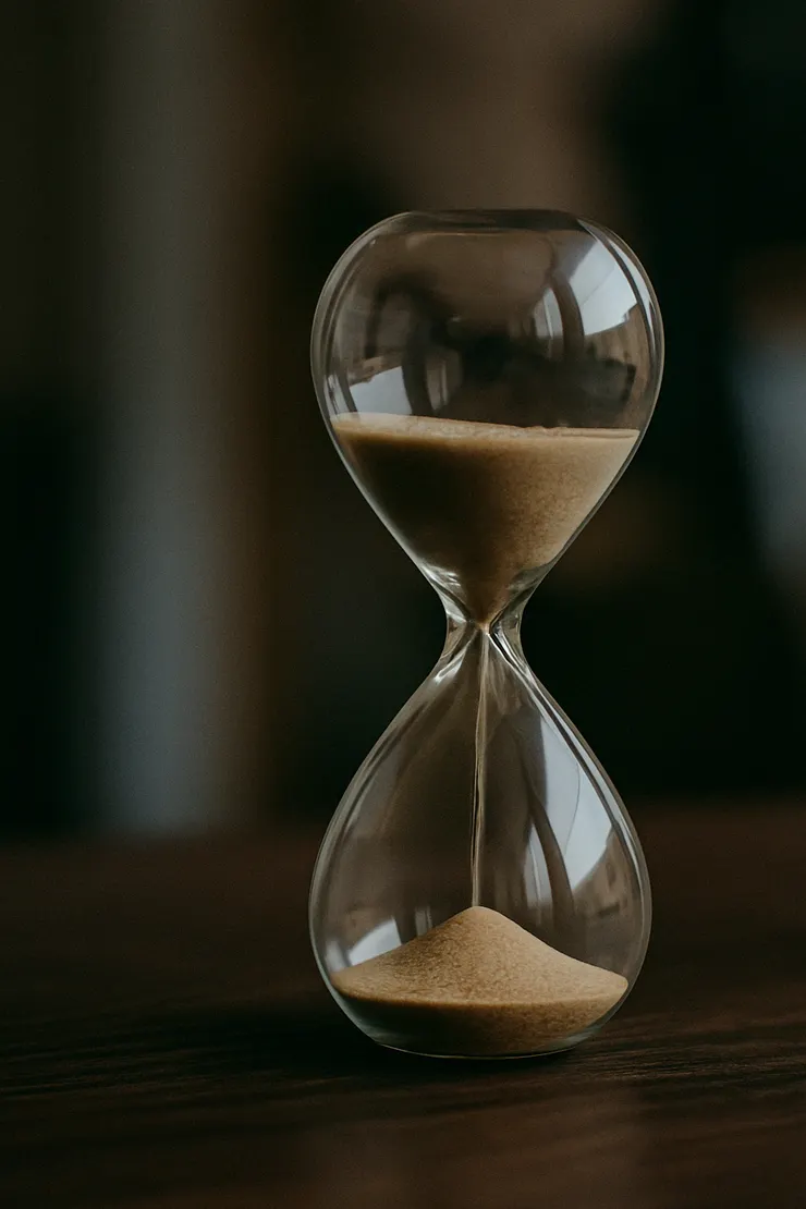 時間的壓迫、自我累積的情緒、內心的等待與無聲流逝。