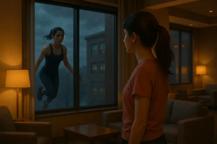 夢境中的場景更寬敞明亮，而女孩是背部朝下墜落的... - ChatGPT