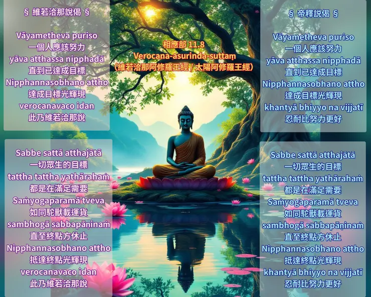 維若洽那修羅王/帝釋説偈 | 關於努力和忍耐