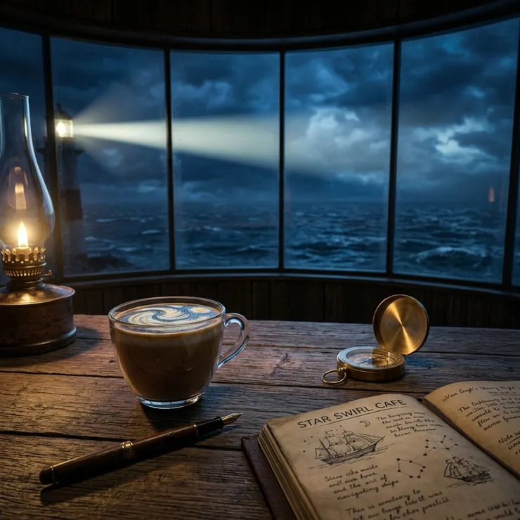 插圖《燈塔留守人》-AI自生成