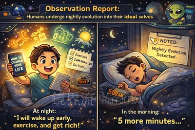《觀測報告：人類會在夜間短暫進化成理想型態》