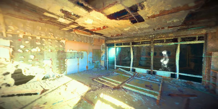 受害嚴重的浪江町立請戸小学校被設為遺跡保留地。（圖片來源：https://www.kff.tw/film/content/4568）