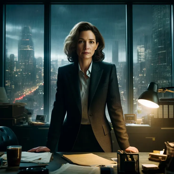 As the rain beats against her window, Jane reviews her notes one last time. 