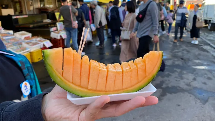 札幌朝市 - 超級好吃的哈密瓜