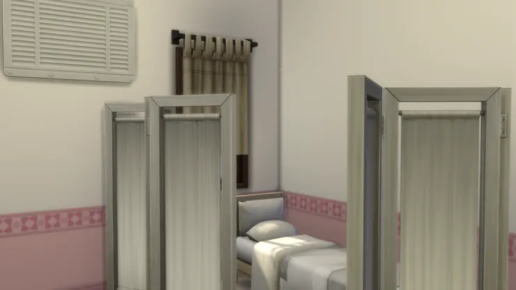 醫療室內一定有睡床。我特意用屏風遮著,不能打擾生病的學生休息。