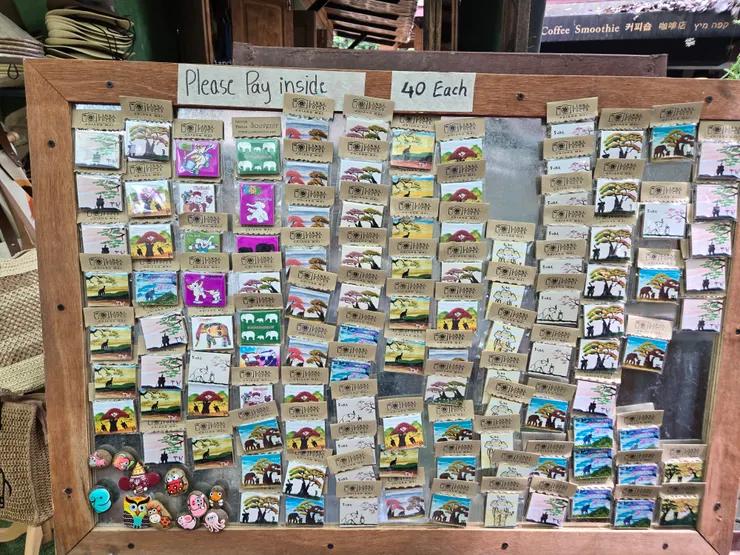 大象畫作的小磁鐵