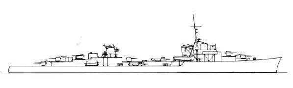 奧托·馮·阿爾文斯萊本號驅逐艦的設計草稿