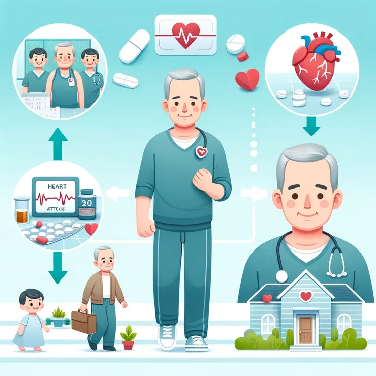 心肌梗塞接受治療，後續持續用藥追蹤、改善生活不良習慣，就是通往健康的道路