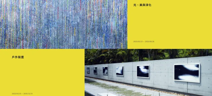 官網《光、美與淨化》區塊截圖