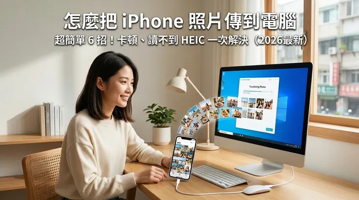 怎麼把 iPhone 照片傳到電腦 2026 教學