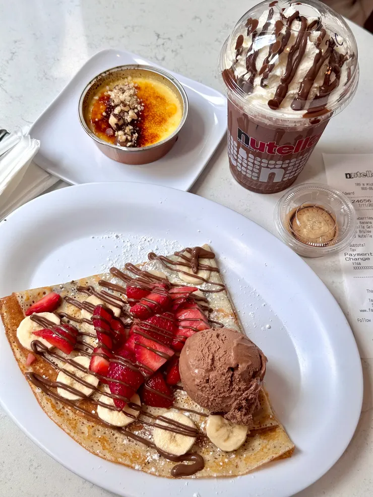 推薦 Nutella 的 crepe 和 gelato!