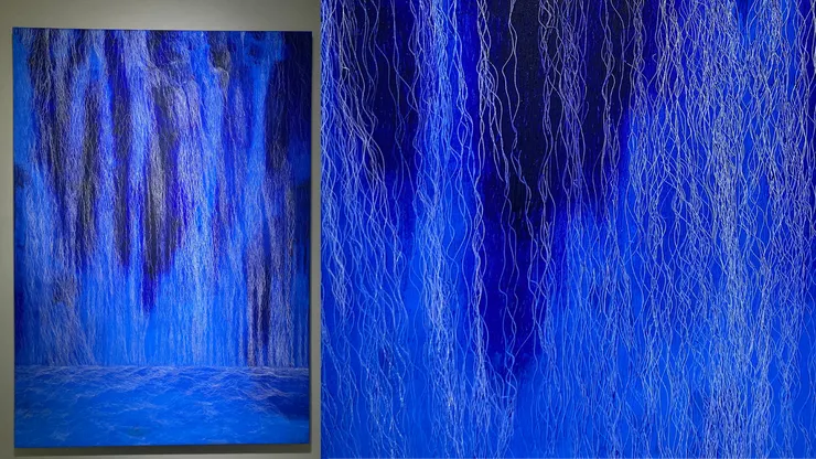 〈瀑布 Ⅱ〉，227x162cm，油彩/畫布，2017