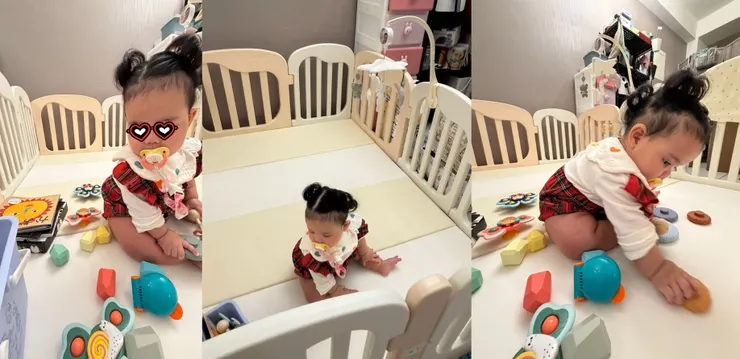 第一天剛安裝好的時候就迫不及待想讓寶寶進去玩耍