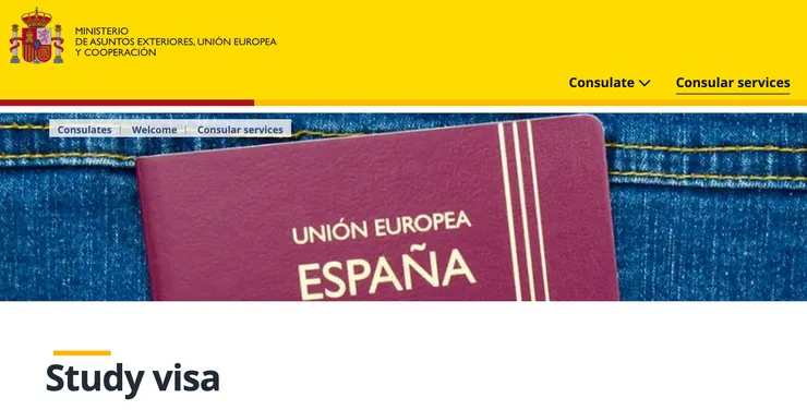 西班牙駐港總領事館網頁