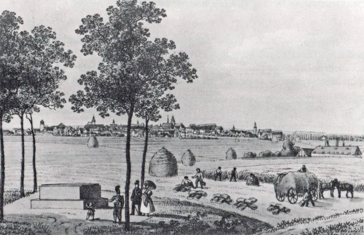 基石於1863年奠基，出自1880年左右的一幅圖紙