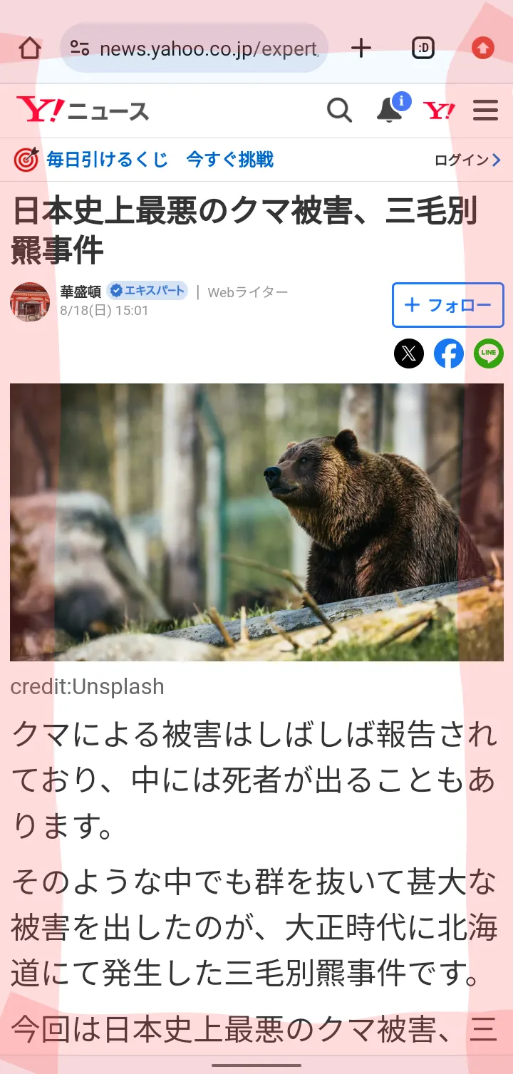 日本網路新聞截圖