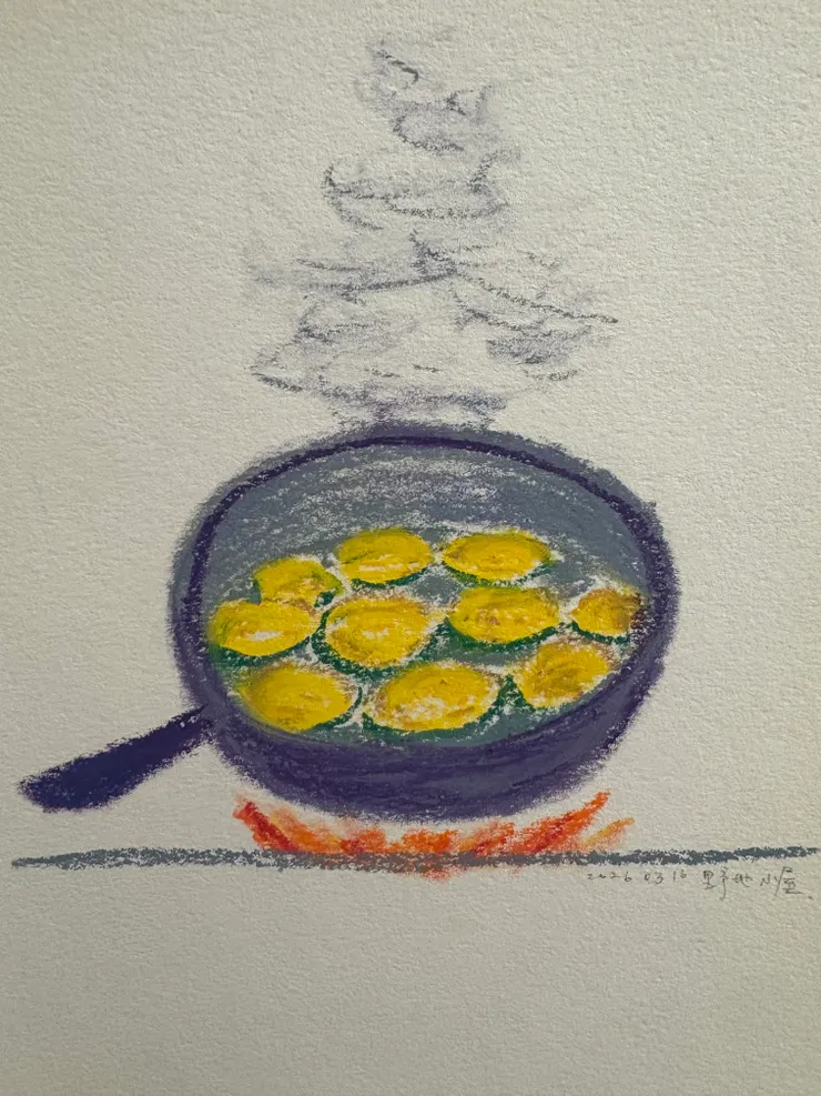 世界上獨一無二在鍋子裡煎得滋滋響的櫛瓜們