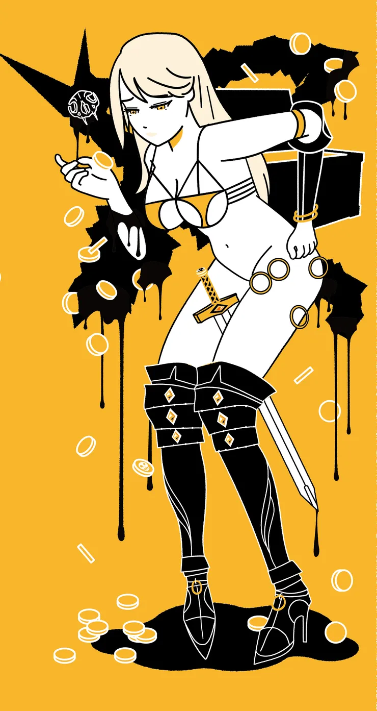 Inktober Day7+10:DRIP+FORTUNE